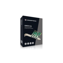 Tarjeta controladora Conceptronic Pci Express USB 3.0 / 4 Puertos / Incluye soporte LP / EMRICK02G