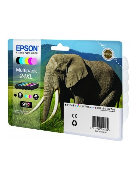 ÷ Tinta original epson t2438 xl multipack c13t24384010