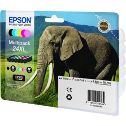÷ Tinta original epson t2438 xl multipack c13t24384010