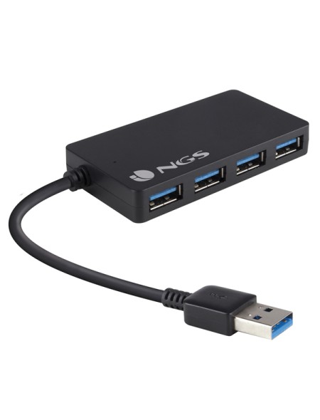 ÷ Hub usb 3.0 ngs 4 puertos color negro