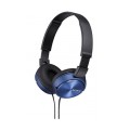 ÷ Headset sony mdr-zx310ap compactos microfono integrado cable 1.2m azul jack 3.5 control remoto