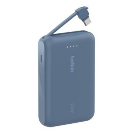 ÷ Powerbank belkin bpb021hqbl boost charge 10,000 mah con cable integrado charge usb-c 20w azul
