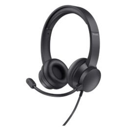 ÷ Headset trust hs-201 25373 usb microfono plegable diadema ajustable