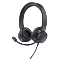 ÷ Headset trust hs-201 25373 usb microfono plegable diadema ajustable