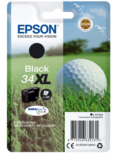 ÷ Tinta original epson t3471 xl negro c13t34714010 16.3ml
