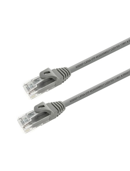 ÷ Aisens - cable de red latiguillo rj45 lszh cat.6a 500 mhz utp awg24, gris, 5.0m