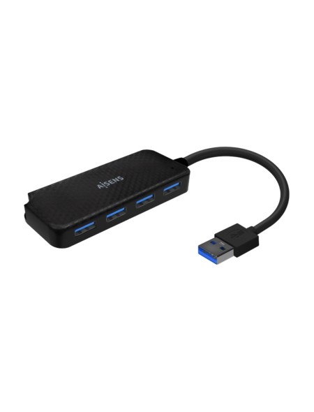 ÷ Aisens - hub usb 3.0, tipo a/m-4xtipo a/h, negro, 15cm