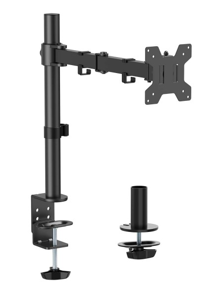 ÷ Aisens - soporte de mesa eco giratorio e inclinable para monitor/tv 10kg (3 pivotes, 1 brazo) de 17-32, negro