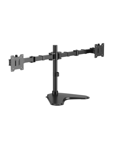 ÷ Aisens - soporte de mesa con peana eco giratorio e inclinable para monitor/tv 20kg (3 pivotes, 2 brazos) de 17-35, negro