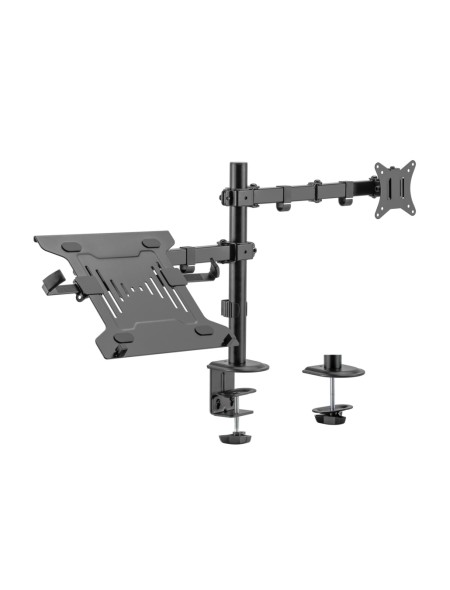 ÷ Aisens - soporte de mesa giratorio e inclinable para portatil y monitor/tv 9kg de 17-32, negro