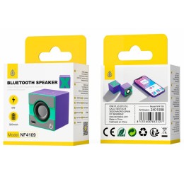 Mini altavoz Bluetooth Simbolo X NF4109 / 5W / 300 mAh / Morado-Verde / ONE+ / 2401098