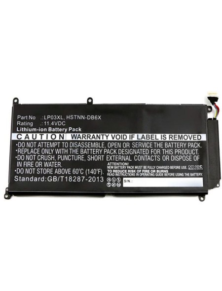 Batería compatible para portátil HP 15-Ae / 14-J / M6 / 11.4v / Lp03xl / Hstnn-db6x