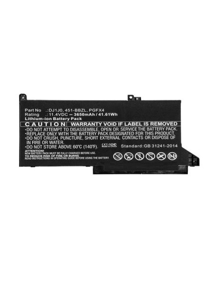 Batería compatible para portátil DELL Latitude 12 7280 11.4v 3650mah