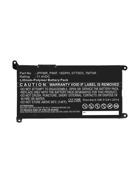 Batería compatible para portátil DELL Latitude 3310 / 11.4V / 3500 mAh