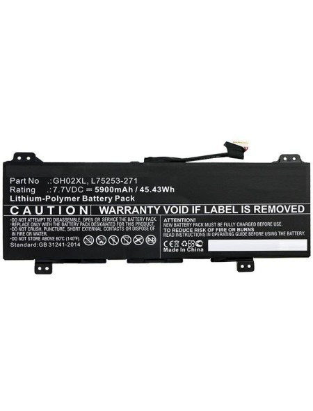 Batería compatible para portátil HP 11 G8 EE / 7.7v / 5900 mAh / 45.43 Wh / GH02XL / MBXHP-BA0249