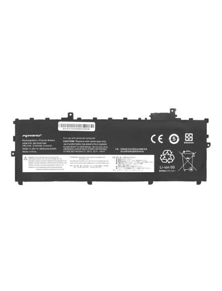 Batería compatible para portátil LENOVO X1 Carbon G6 11.55V 4650 mAh Movano