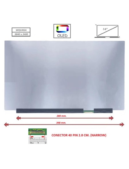 Pantalla compatible para portátil OLED 16