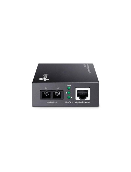 Convertidor fibra tp-link mc210cs rj45 giga a fibra monomodo sc 1000mb fullduplex hasta 15km montaje en chasis
