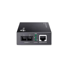 Convertidor fibra tp-link mc210cs rj45 giga a fibra monomodo sc 1000mb fullduplex hasta 15km montaje en chasis
