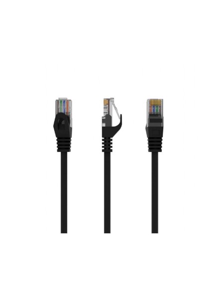 Cable red latiguillo RJ45 cat.6 UTP 1 metros / Negro / PP6U-1M/BK