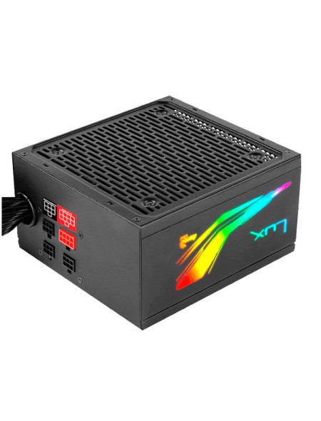 ÷ Fuente alimentacion aerocool lux rgb 650w, certificado 80 plus bronze, modular , pfc activo, vent. 1
