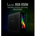 ÷ Fuente alimentacion aerocool lux rgb 650w, certificado 80 plus bronze, modular , pfc activo, vent. 1