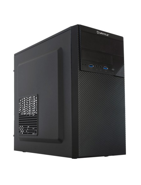 ÷ Caja micro atx unykach aero c20 color negro 1 bahias de 5.25 usb3.0 y 2.0 con fuente de 500w indicad