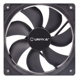 ÷ Ventilador interno unyka 120mm color negro 7 aspas