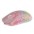 ÷ Mouse mars gaming wireless rgb mmw3 pink usb 2.4g bateria recargable 3200dpi ultraligero hive ilumin