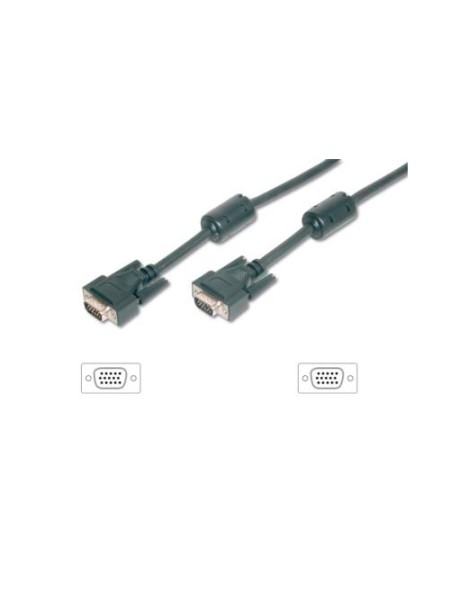 ÷ Cable svga equip 3coax macho - macho 15m con ferritas 118815