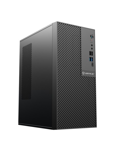 ÷ Caja micro atx unykach numen 500 pro type c color negro sin fuente de alimentacion