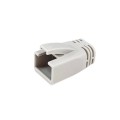 ÷ Kit 100 conectores rj45 equip categoria 6a 121182 apantallado con capuchon y guia