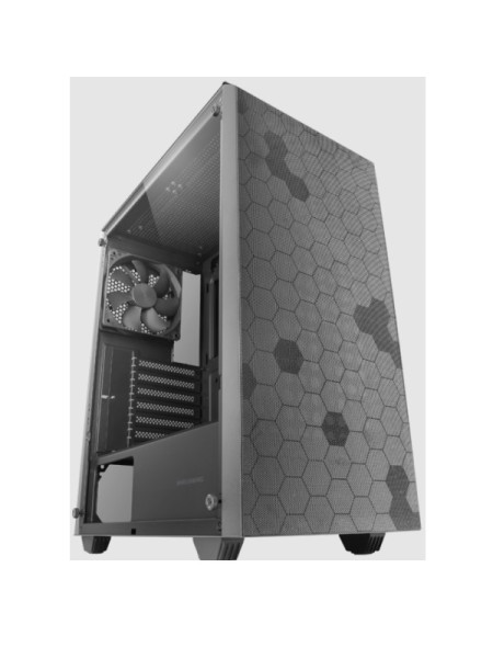 ÷ Caja atx semitorre gaming mars gaming mcq3 negra lateral cristal templado doble rejilla magnetica do