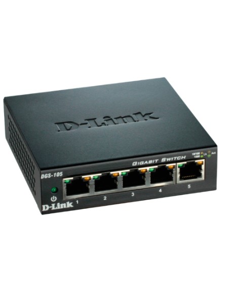 ÷ Switch no gestionable d-link dgs-105 5p giga carcasa metal igmp snooping (iptv) sobremesa no rack