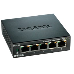 ÷ Switch no gestionable d-link dgs-105 5p giga carcasa metal igmp snooping (iptv) sobremesa no rack   
