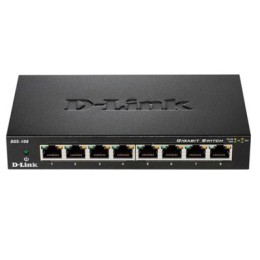 ÷ Switch no gestionable d-link dgs-108 8p giga carcasa metal sobremesa no rack                        