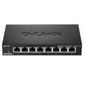 ÷ Switch no gestionable d-link dgs-108 8p giga carcasa metal sobremesa no rack                        