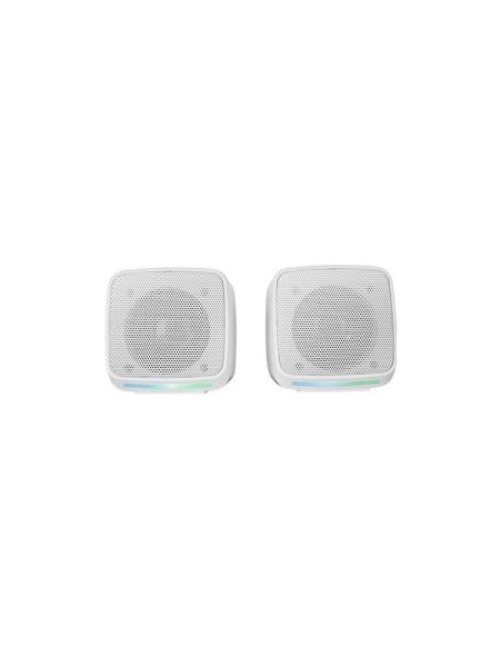 ÷ Altavoces 2.0 mars gaming msprow blanco 10w usb + jack control de volumen rgb