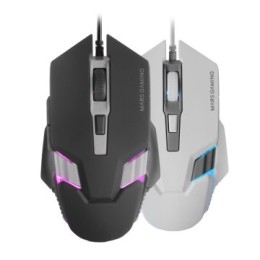 ÷ Mouse mars gaming mm024 rgb flow 4000 dpi ajustable 6 botones mecanicos huano color negro