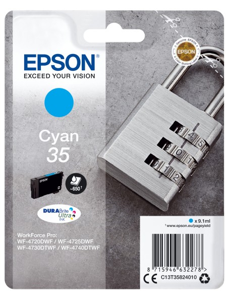 ÷ Tinta original epson t3582 cian c13t35824010 9.1ml