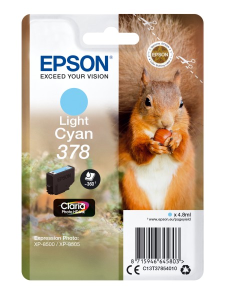 ÷ Tinta original epson t3785 cian claro c13t37854010 4.8ml
