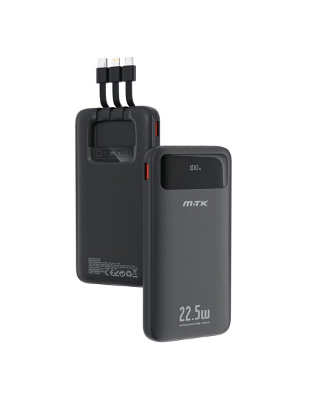 PowerBank TD2132 Type-C / 10000 mah / 4xType-c / MicroUsb / Usb / QC 22.5w / Negro / MTK 0251322