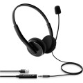 Auriculares Diadema Energy Sistem Office 2+ / Micro integrado flexible / Jack 3.5mm / Negro / 452026