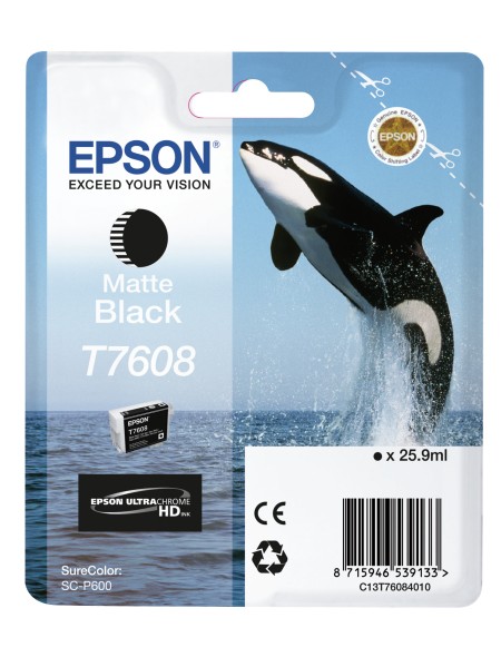 ÷ Tinta original epson t7608 negro mate c13t76084010 25.9ml