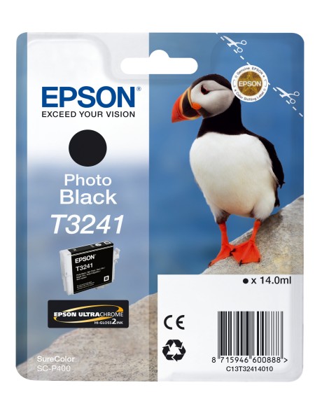 ÷ Tinta original epson t3241 negro foto c13t32414010 14ml