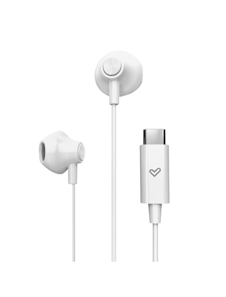 Auriculares Energy Sistem EasyPods / Conector Type-C / Cable 1.2 / Microfono Integrado / Control de Volumen / Blanco / 459278