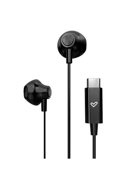 Auriculares Energy Sistem EasyPods / Conector Type-C / Cable 1.2 / Microfono Integrado / Control de Volumen / Negro / 459513