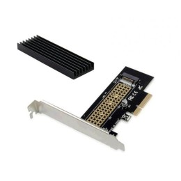 Tarjeta controladora Conceptronic Pci Express Gen 3.0 x4 a Nvme M.2 SSD + Disipador Aluminio ( No compatible M2 clave B) EMRICK05BS
