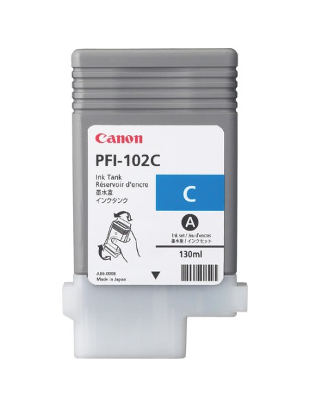 ÷ Tinta original canon pfi-102c cian 130ml