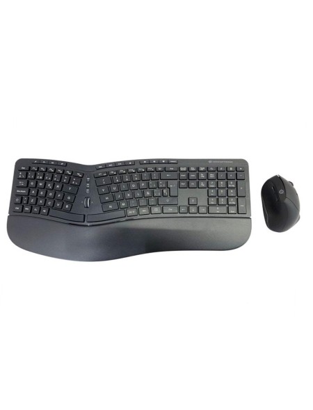 Combo Teclado + Raton inalámbrico ergonomico Conceptronic Orazio Ergo / ORAZIO02ES